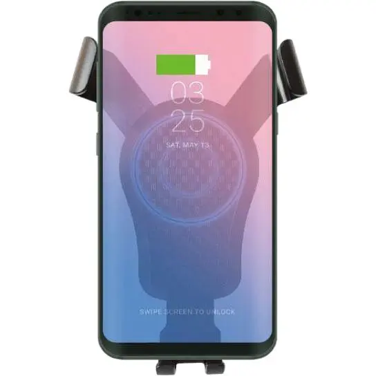 Автотримач із бездротовою зарядкою MHZ Holder HZ HWC3 Wireless charger, чорний - фото 4