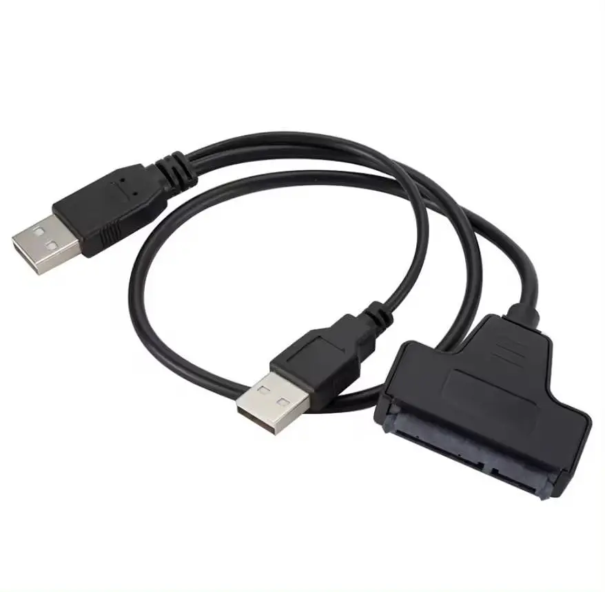Кабель-перехідник XON MemoryCable 2 x USB 2.0 to SATA 6 Гбіт/c 2.5" HDD / SSD Чорний (XCA1A22SA1PB 6556) - фото 6