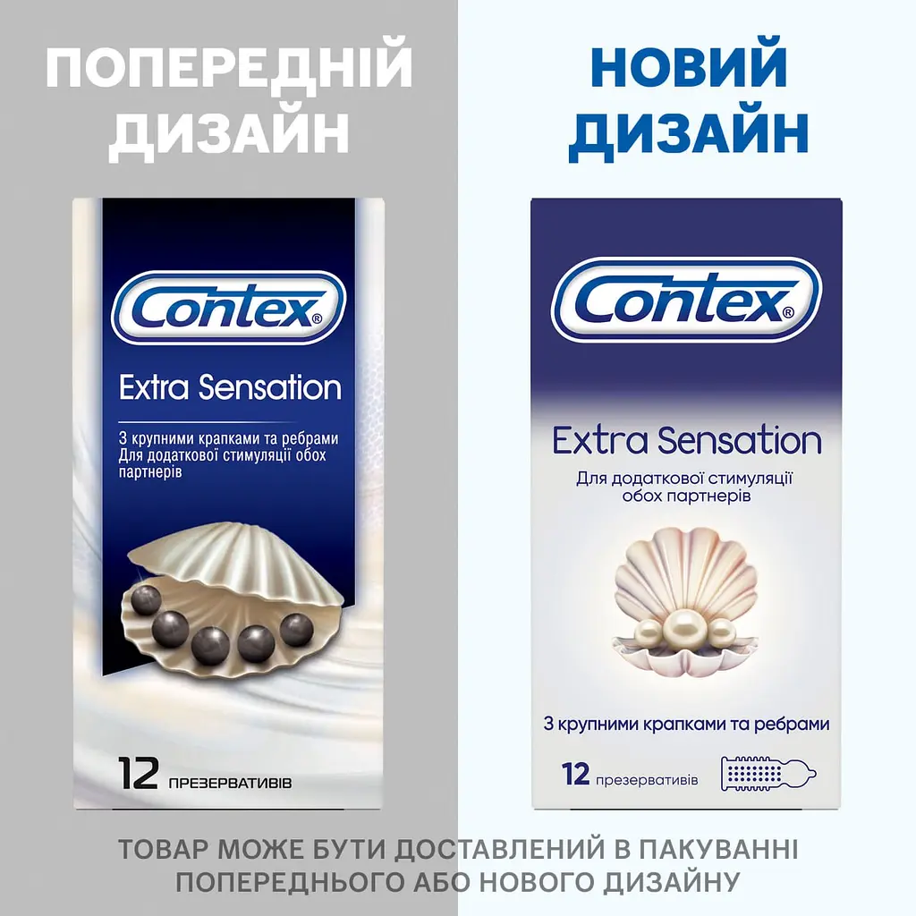 Презервативы латексные Contex Extra Sensation с силиконовой смазкой, с крупными точками и ребрами, 12 шт. (3034701) - фото 5