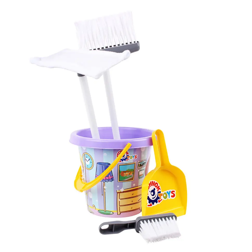 Набір для прибирання A-Toys 5835TXK(Violet): відро, швабра, совок, щітка, віник