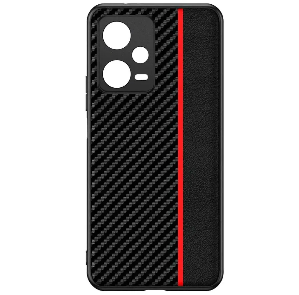 Чехол накладка Primolux CFC для Xiaomi Redmi Note 12 Pro 5G Black&Red - фото 3