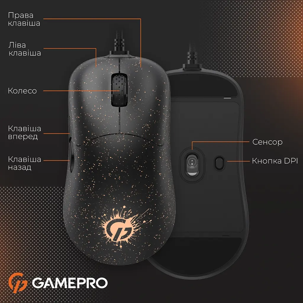 Миша GamePro ігрова чорна (GM690D) - фото 8