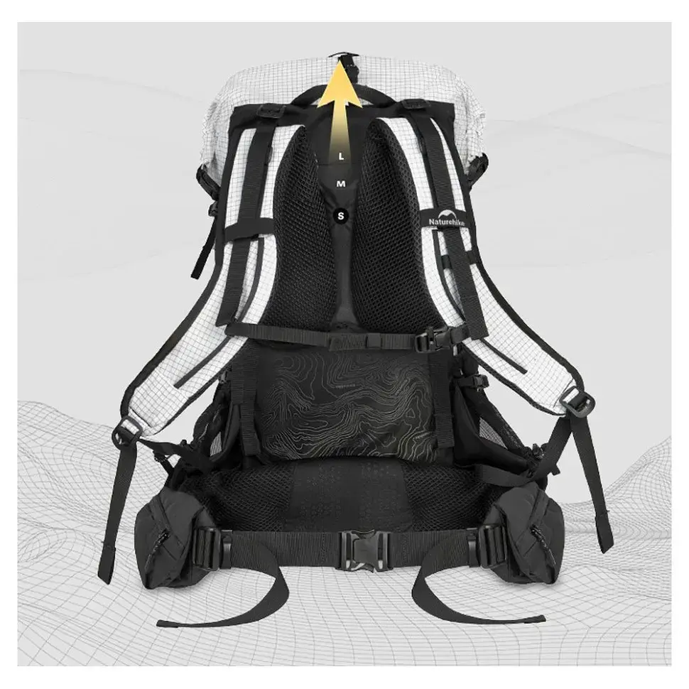 Рюкзак туристичний Naturehike Helium CNK2450XB016, 40 л, білий, M (6976507668088) - фото 4