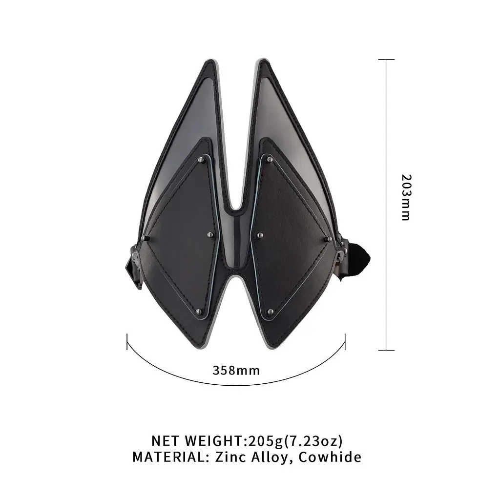 Маска на очі LOCKINK Vixen Blindfold, чорна, натуральна шкіра, регульований обсяг - фото 2