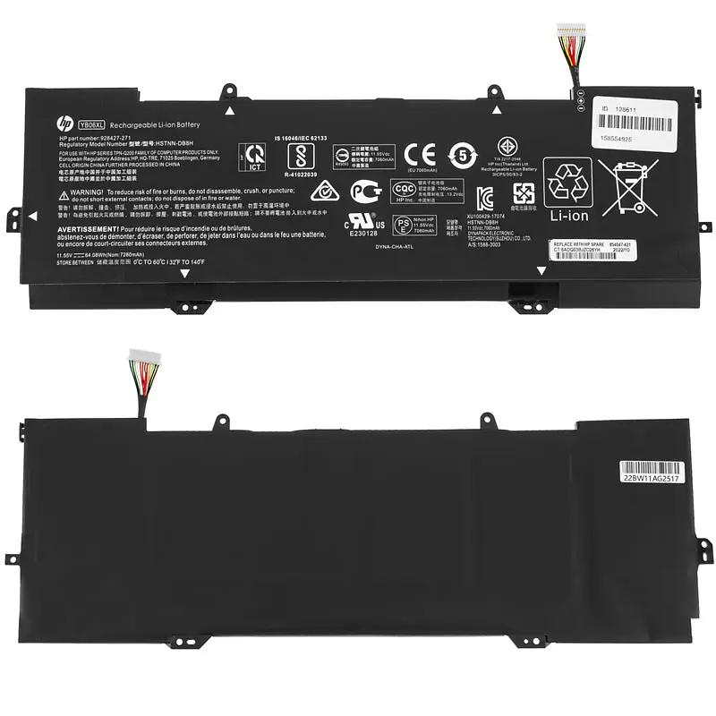 HP Hewlett Packard YB06XL (Spectre X360 15-CH 15-BL) 11.55V 7280mAh 84.08Wh Чорний (928427-271) - фото 2