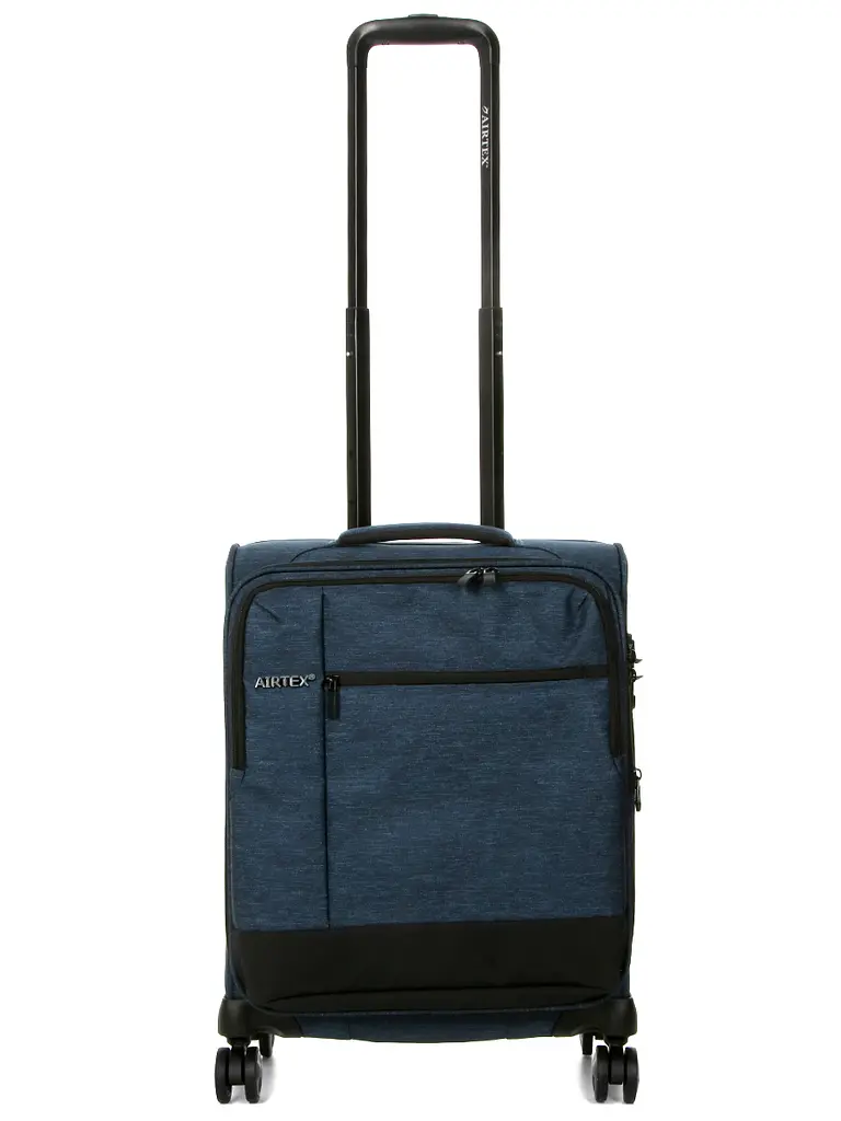 Валіза маленька S тканинна Airtex 6659 54x40x23см 50л Синій - фото 2