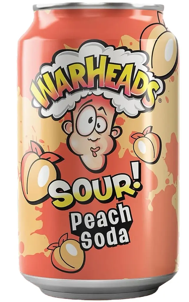 Кислий газований напій Warheads Sour Peach Soda 355 мл
