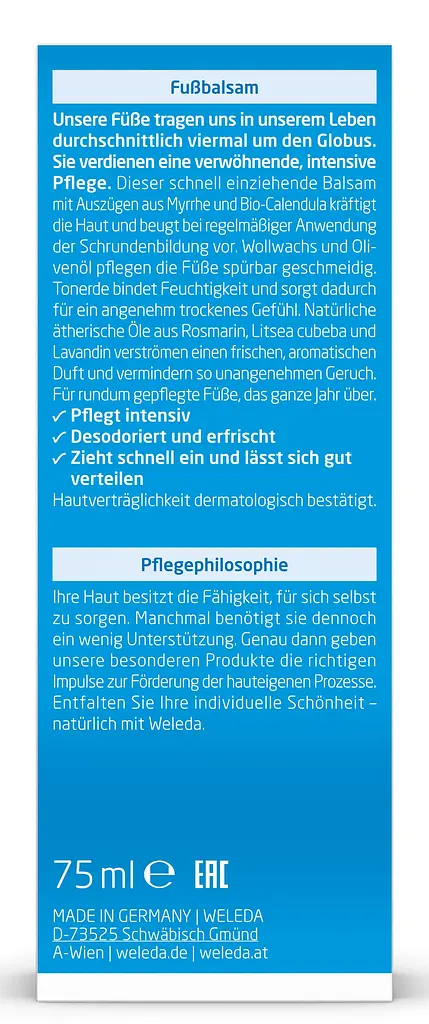 Бальзам для ног Weleda Фуссбальзам 75 мл (09053000) - фото 4