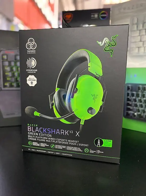 Навушники Razer BlackShark V2 X Green, професійна геймерська гарнітура - фото 4