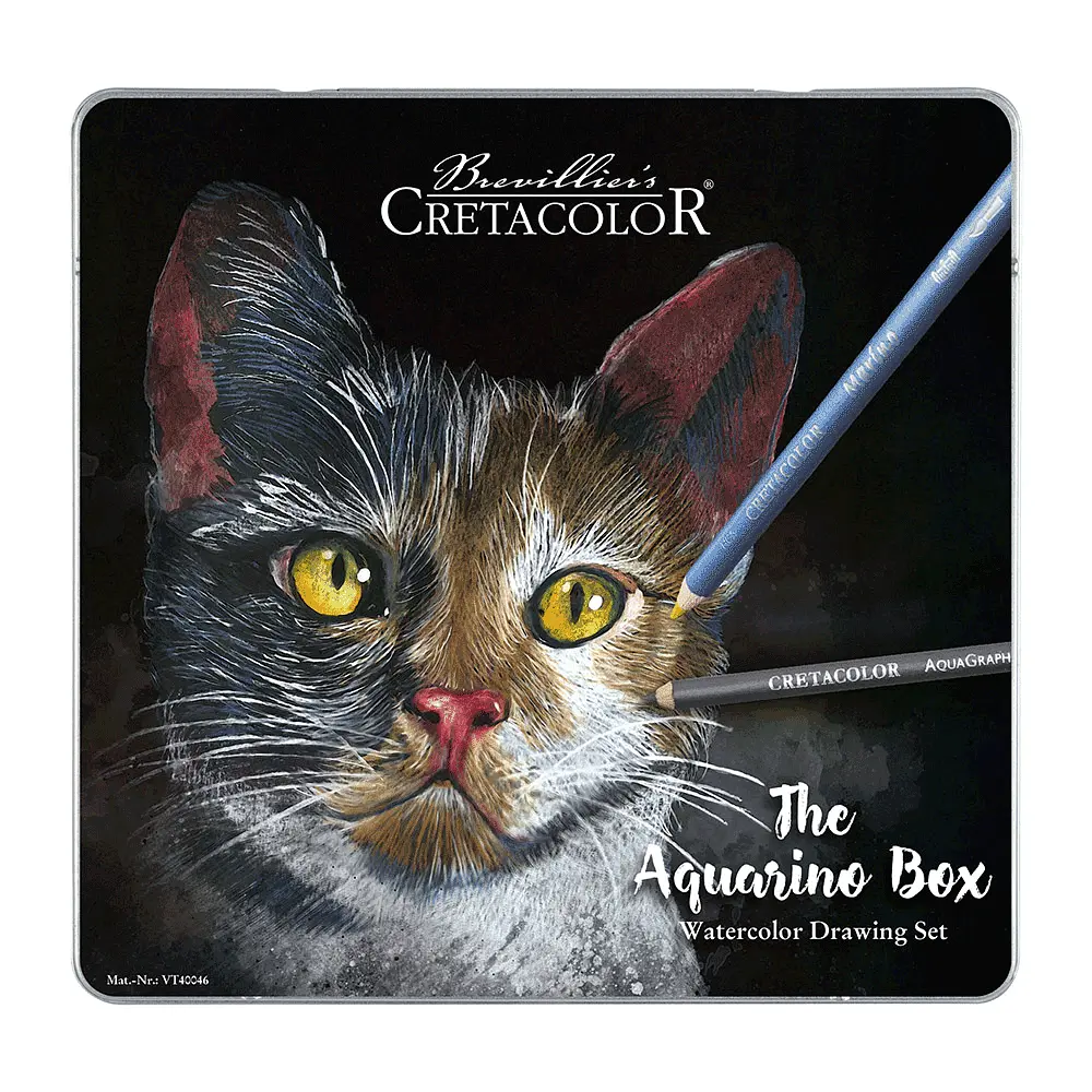 Набір водорозчинних олівців The Aquarino Box, 24 шт., мет. кор., Cretacolor