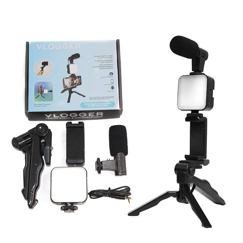 Комплект для влогінгу VIDEO-MAKING KIT AY49 для смартфона з перехідником Type-C • Набір блогера для телефону 4в1 AY-49 - фото 6