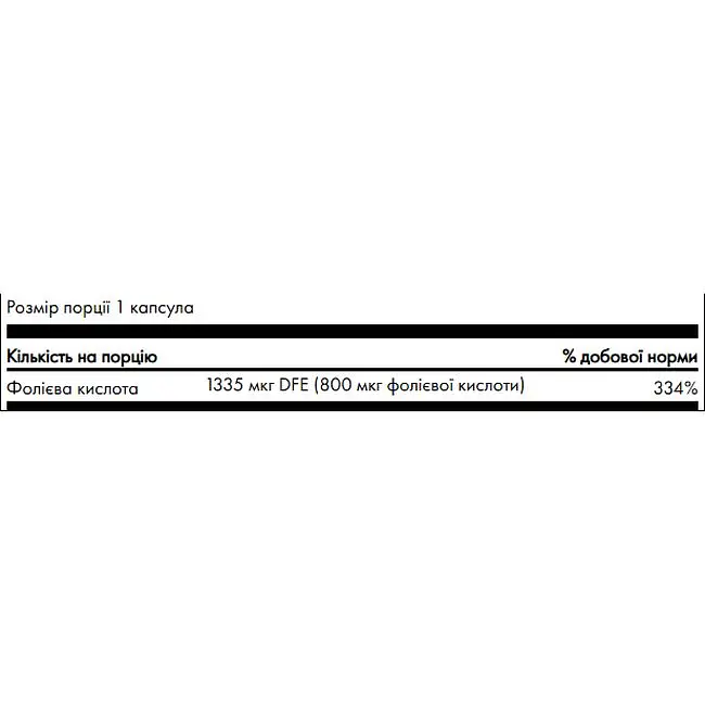 Фолієва кислота Swanson Folic Acid 800 мкг 250 капсул (100-96-8367521-20) - фото 3