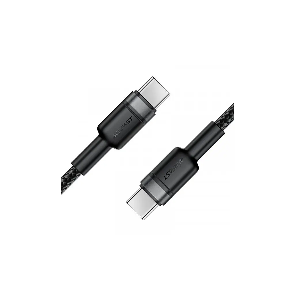 Дата кабель USB-C to USB-C 1.2m 60W black Acefast (6974316285137) - фото 2