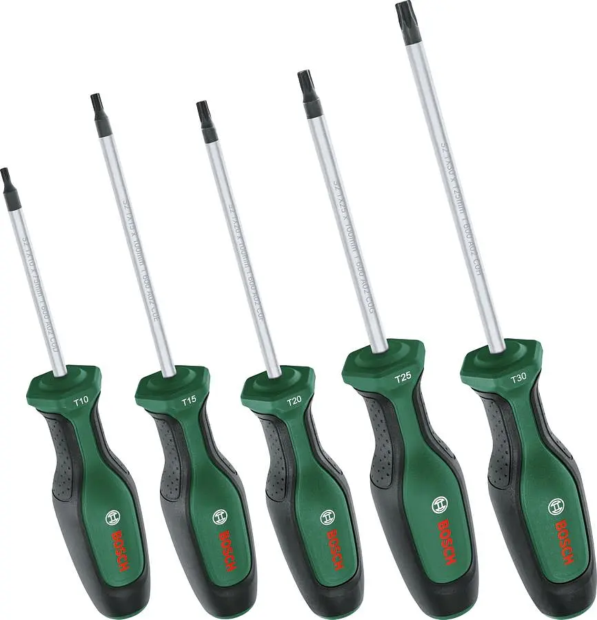 Отвертка Torx T10, 15, 20, 25, 30 набор 5шт Bosch hoz0014147 - фото 2