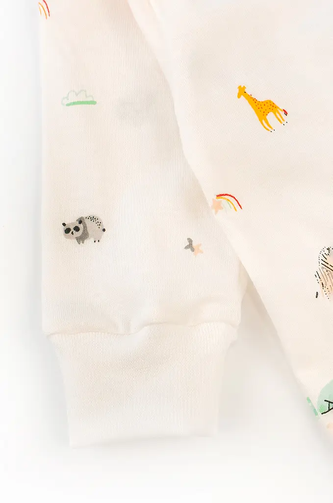 Слип для малышей с открытыми ножками на кнопках Giraffe - фото 3