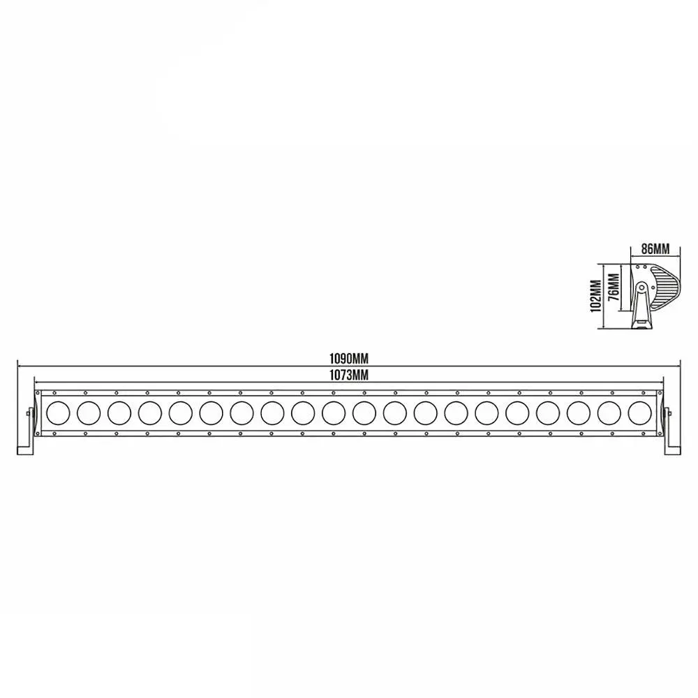 Світлодіодна фара LED Балка 14400 Лм 200Вт ( COMBO Комбінований ) Belauto (BOL2010С) IP69 - фото 3