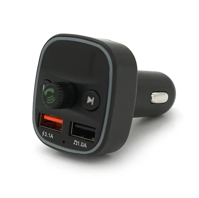Автомобільний FM-трансмітер-модулятор Bluetooth Voltronic FMQ1 3,1 А, USB, TF - фото 3