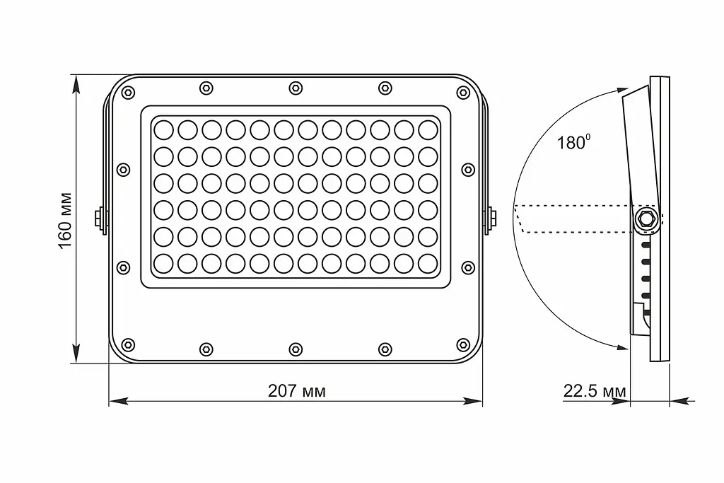 LED прожектор автономний Videx 1000Lm 5000K 3.2V (27063-000) - фото 9