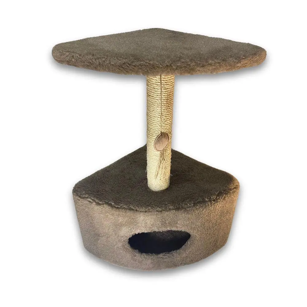 Дряпка Природа Д11у кутова з будкою бежева арт.PR740313