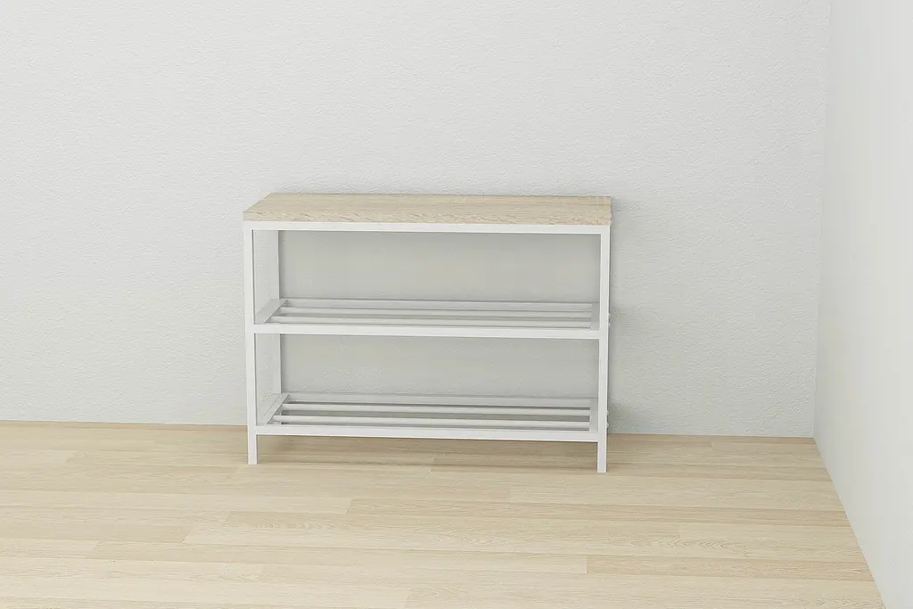 Банкетка универсальная Ferrum-decor Слайм 45x63x26 белый ДСП Дуб Сонома 16мм (FRD-104077) - фото 5