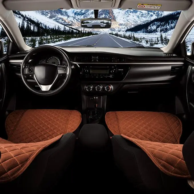 Накидка для сидіння Алькантара Verona Premium L коричнева 1 шт (Оригінал) - фото 7