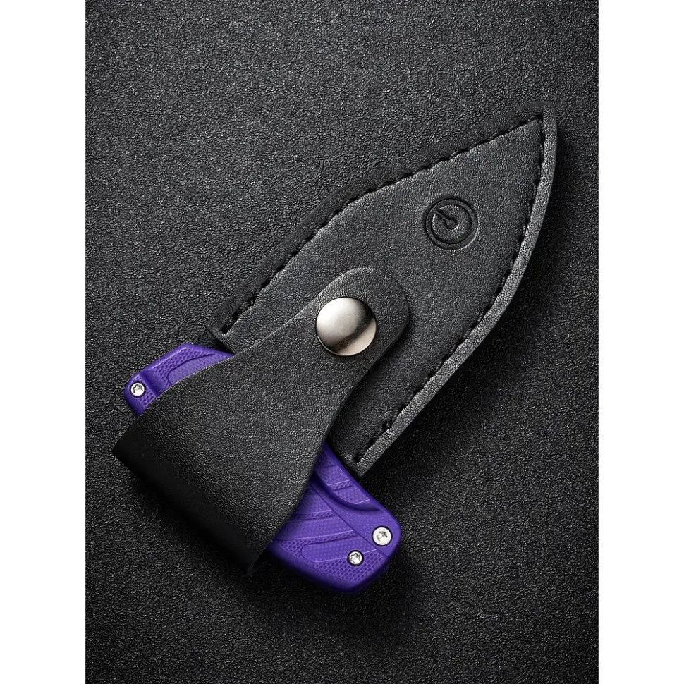 Ніж фіксований кишеньковий Civivi Typhoeus , (5.8 см) 14C28N / G10 фіолетовий з чохлом - фото 14