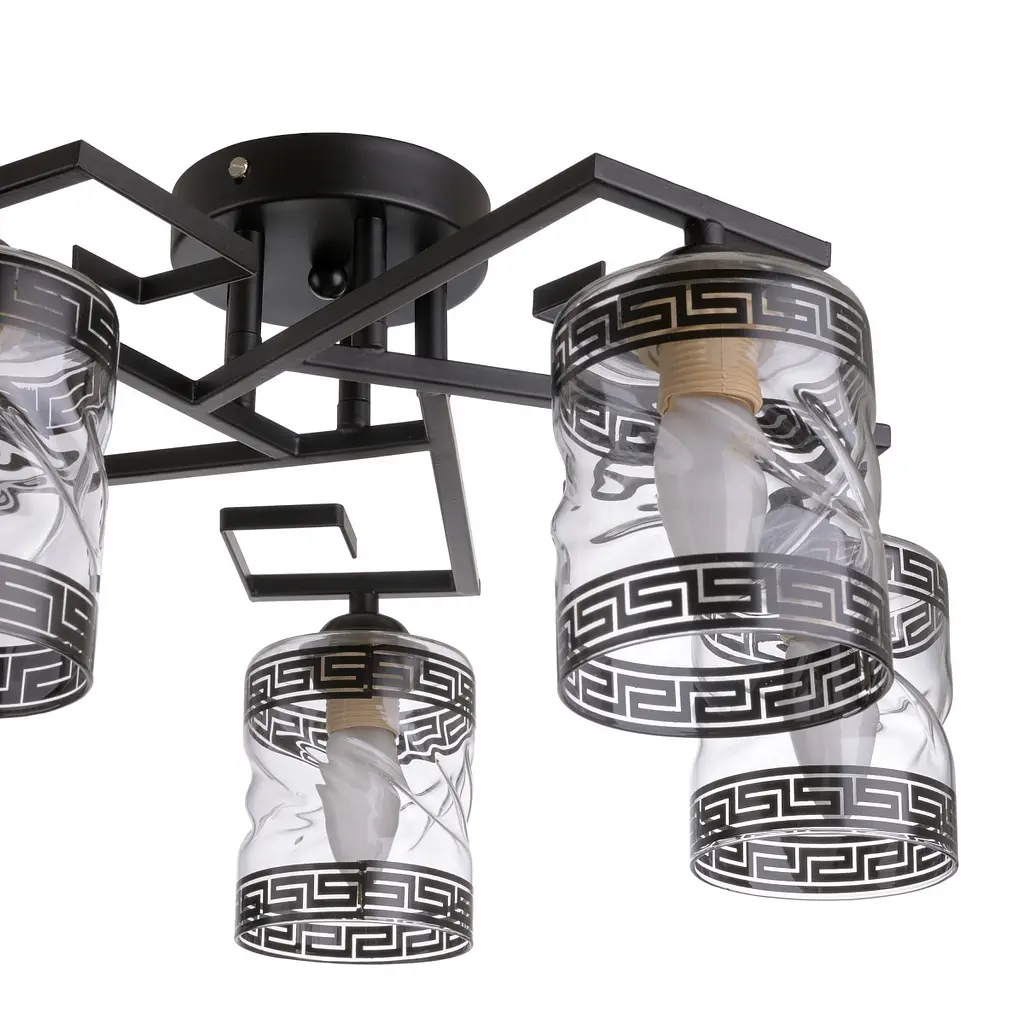 Люстра потолочная Brille классическая E27 40W BK (LK-688C/5) - фото 2