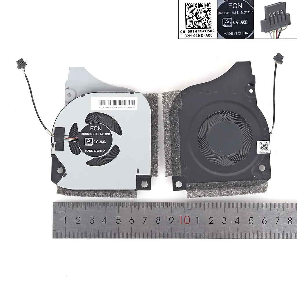 Вентилятор 12V GPU для Dell Inspiron G7-7590 G7-7790 G5-5590 P82F series, (1323-01AP000, 0F7N58) - фото 3