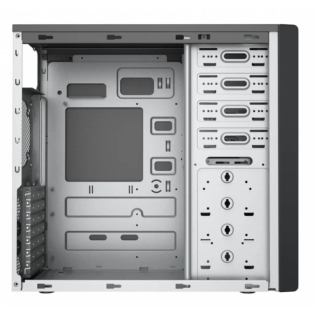 Корпус GameMax MT816-2U3-TYC Black, без БЖ, Mid Tower, ATX / Micro ATX / Mini ITX, 2xUSB 3.0, Type-C, 420x185x464 мм, 0.6 мм - фото 6