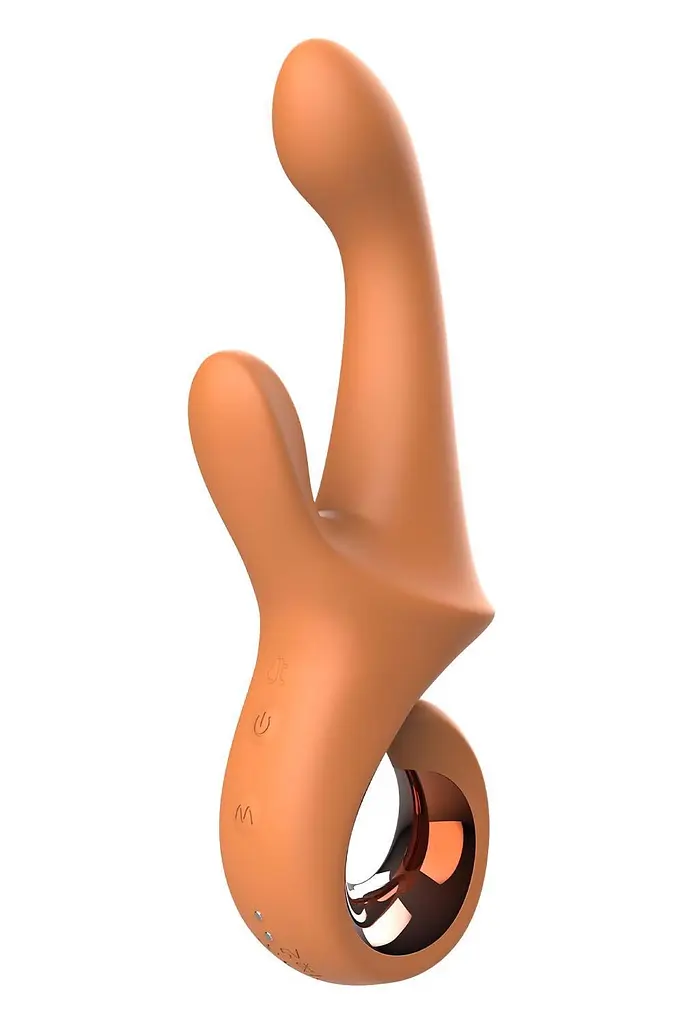 Вібратор-кролик Glam G-Spot Duo Vibrator 22.7 см (оранжевий) - фото 7