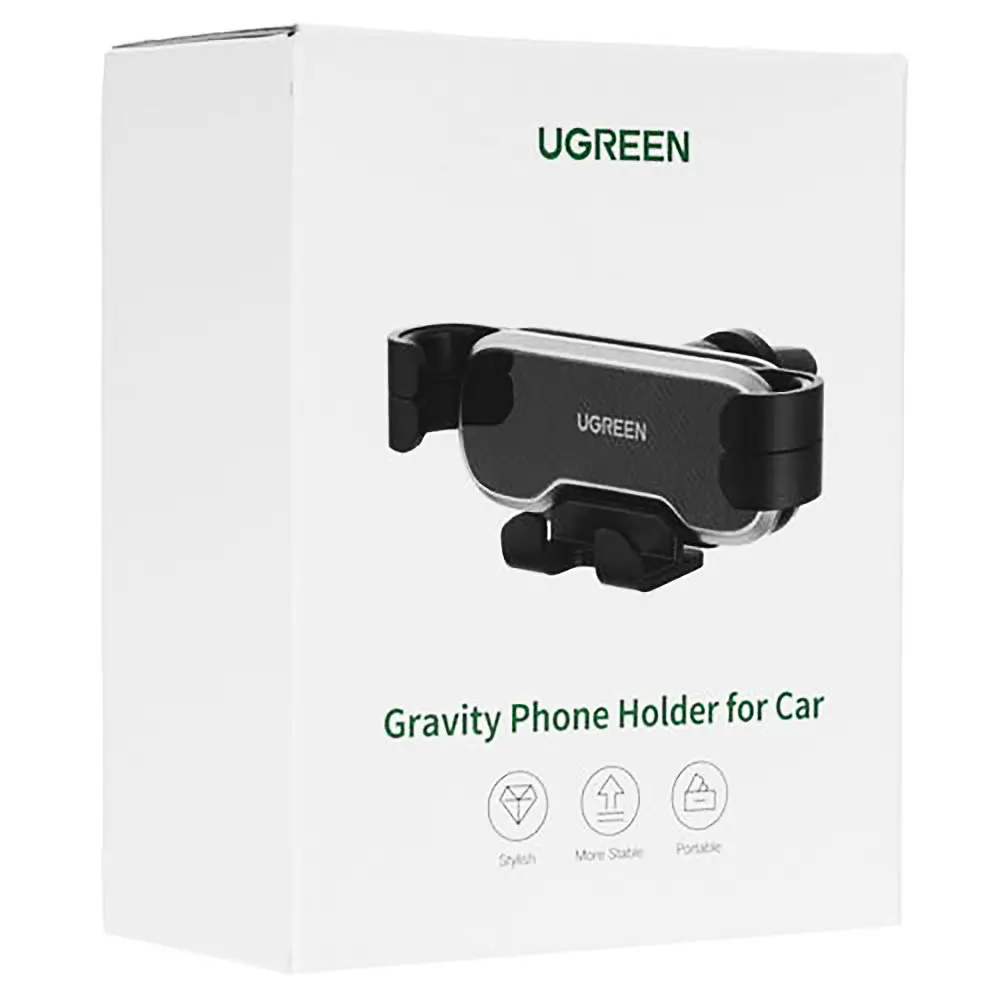 Автотримач для телефона Ugreen LP228 Gravity Drive Air Vent Car Mount Phone Holder чорний - фото 2