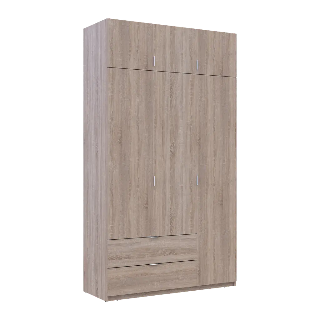 Розпашна Шафа для одягу Doros Лукас Дуб Сонома 3ДСП 135х50х240 (80737803) - фото 6
