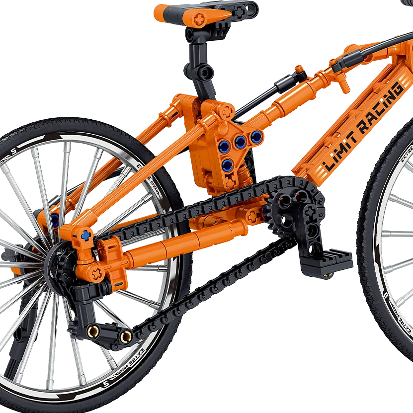 Конструктор велосипед  ZHEGAO DOWNHILL BIKE  скоростной горный  253 детали - фото 7