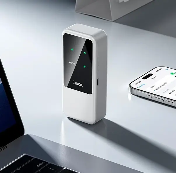 Портативный 4G роутер Hoco HI42 Wi-Fi 6 8 часов автономной работы SIM-карта - фото 6