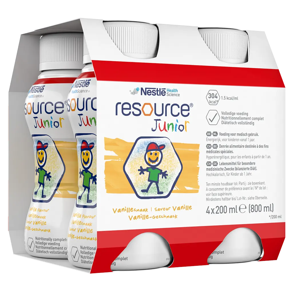 Готова молочна суміш Nestle Resource Junior, з ароматом ванілі, 800 мл (4 шт по 200 мл) - фото 4