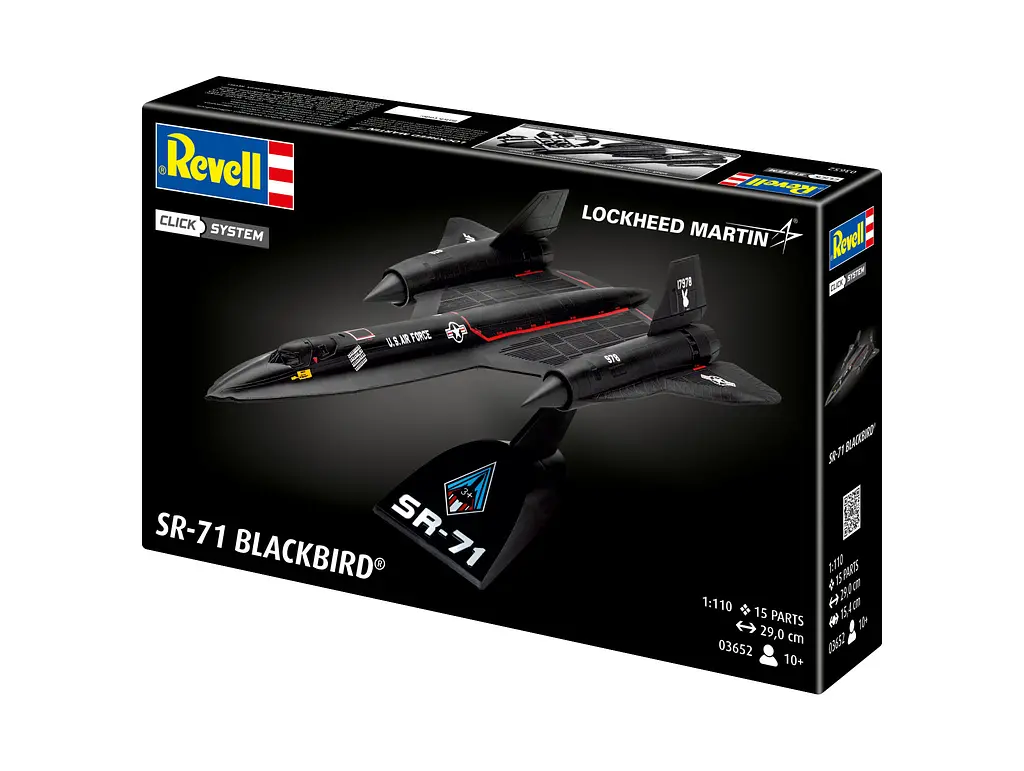 Збірна модель-копія Revell Літак Lockheed SR-71 Blackbird 1:110 (RVL-03652) - фото 10