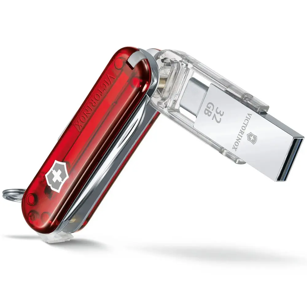 Ніж Victorinox Midnite Manager@work 58мм,10функ,черв.прозор ,USB3.0,3.1 32Gb - фото 2