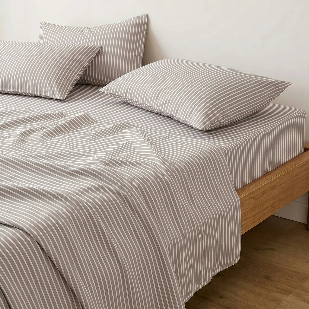 Простирадло на резинці з вареної бавовни 150х200 CASHMERE STRIPE COSAS (2200000049742) - фото 3