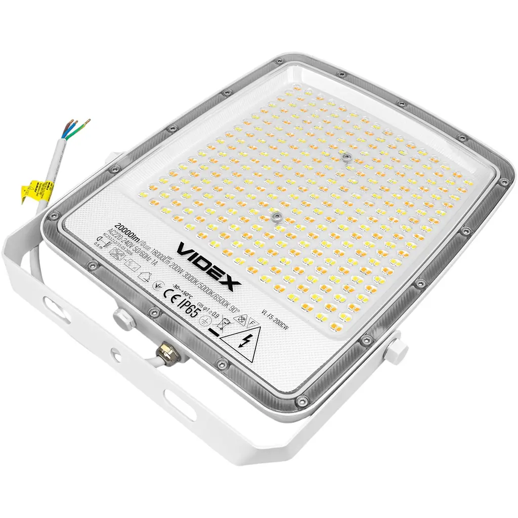 LED прожектор Videx F5 200W 3000-5000-6500K 230V білий (VL-F5-200CW)  - фото 3