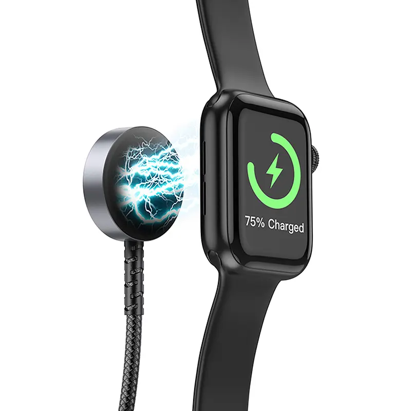 Дата кабель Hoco CW54 2in1 Type-C to iWatch/Lightning 2.5W (1.2m) Black - фото 4