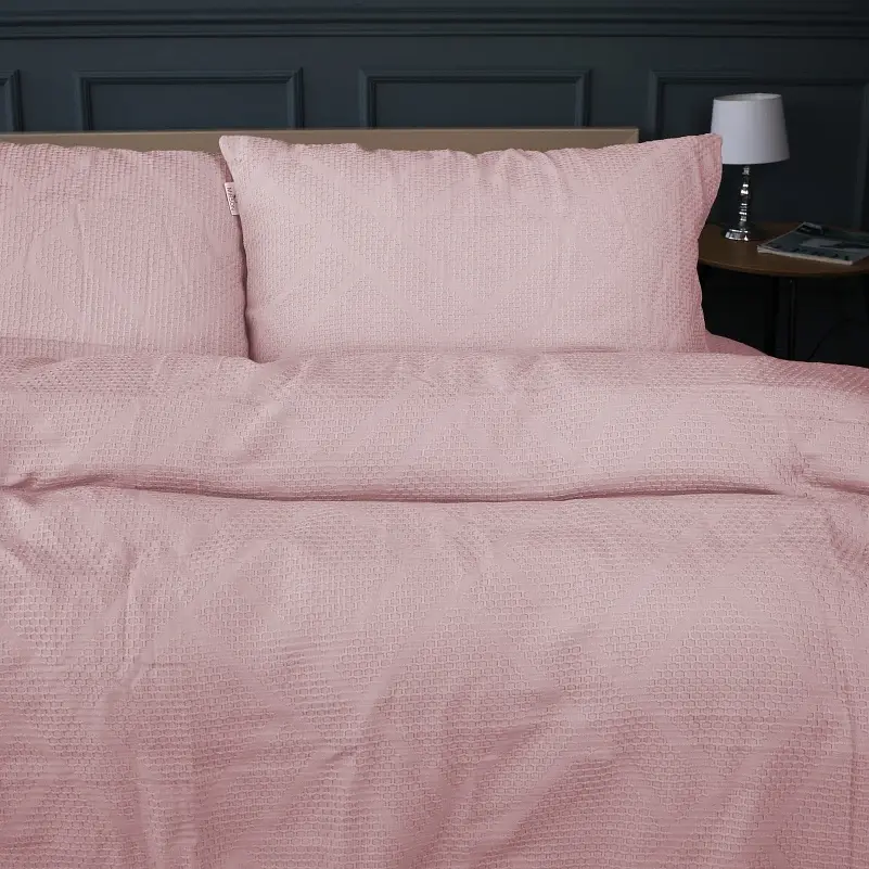 Наволочка MirSon №20-00 Waffle Powder 50х70 см пудровая (2200011032429) - фото 4