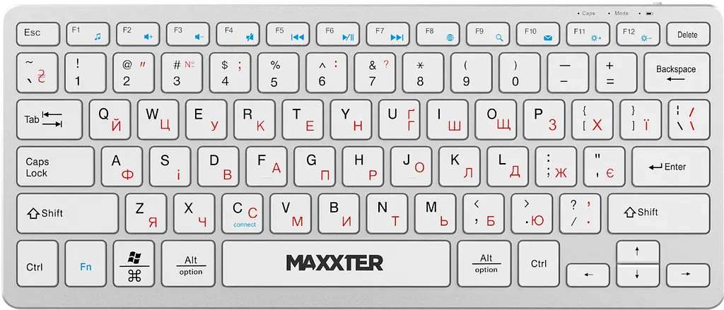 Клавіатура бездротова Maxxter KBW-C01S-UA Silver - фото 3