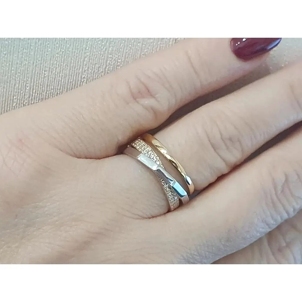 Золотое кольцо Империя золота с фианитами. КВ1204КИ 17,5 - фото 2