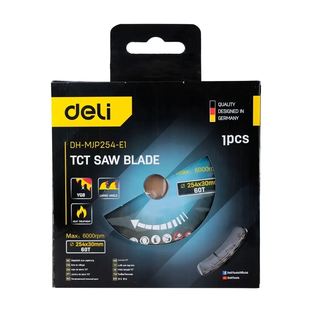 Диск пиляльний Deli 254 x 30 мм 60T (EDH-MJP254-E1) - фото 2