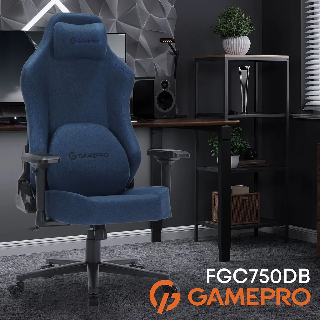 Ігрове крісло GamePro Size L Fabric Dark Blue (FGC750DB) - фото 11