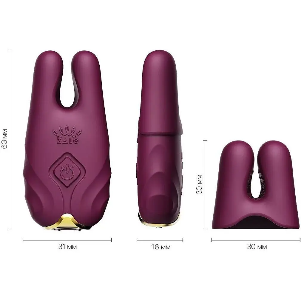 Смарт-вибратор для груди Zalo Nave Velvet Purple пульт ДУ - фото 3