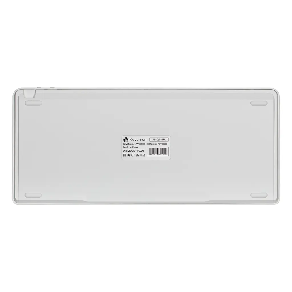 Keychron Клавиатура механическая J1 82Key, K pro Red, WL/BT/USB-A, QMK, Hot-swap, EN/UKR, RGB, белый - фото 10