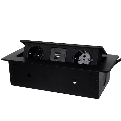 Прихована вбудована розетка з 2 розетками + 2 USB Izoxis 21446 - фото 4