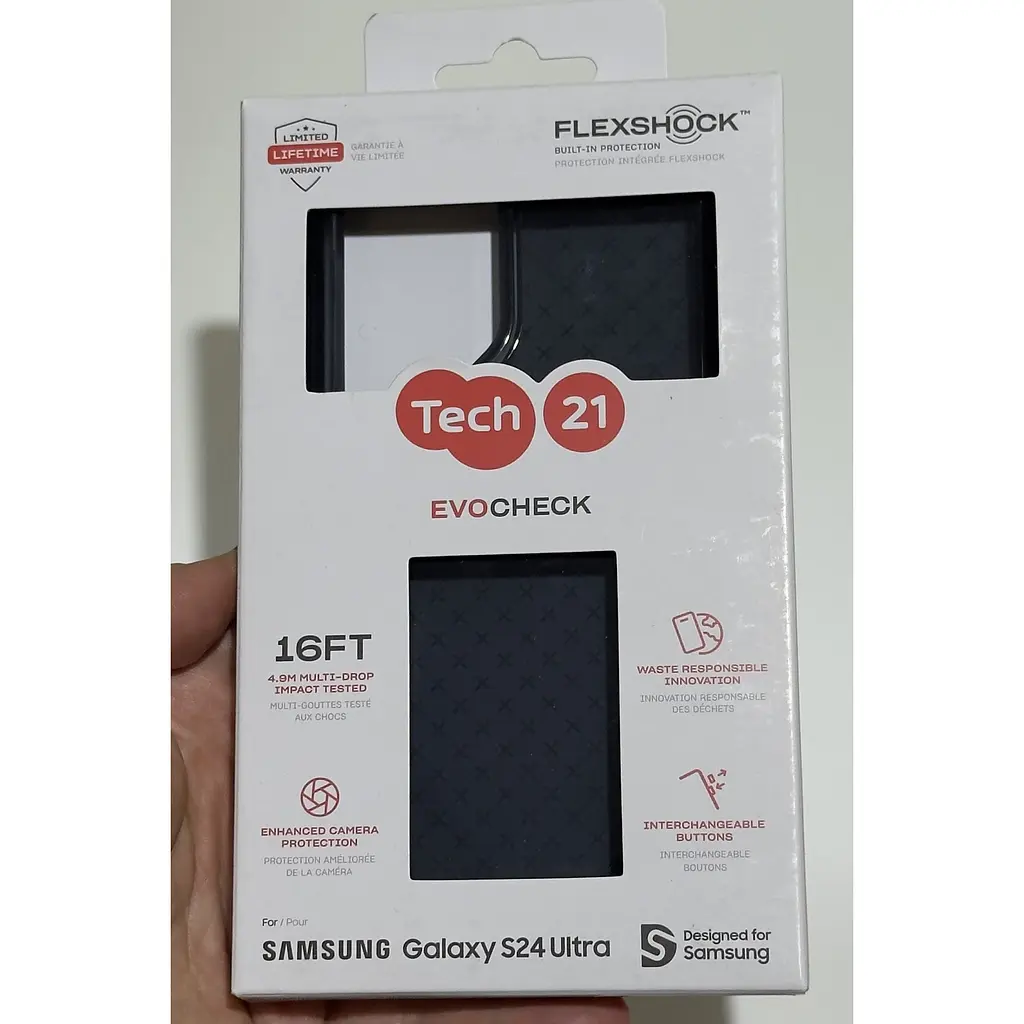Оригінальний протиударний чохол Tech21 Evo Check для Samsung Galaxy S24 Ultra (6.8") Black - фото 9