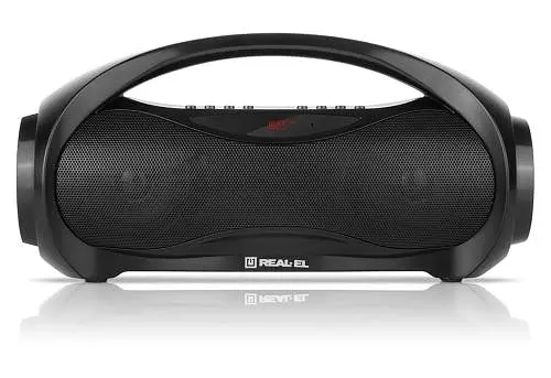 Портативна колонка 2.0 X-713 Black, 2x6 Вт, пластиковий корпус, Bluetooth REAL-EL teh0029066 - фото 2